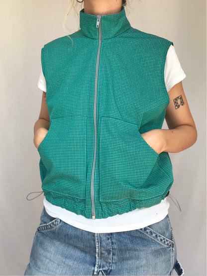 Chemise sans manche à carreaux Verts
