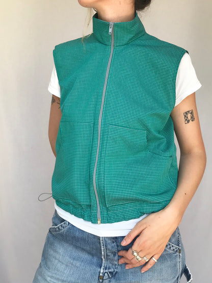 Chemise sans manche à carreaux Verts