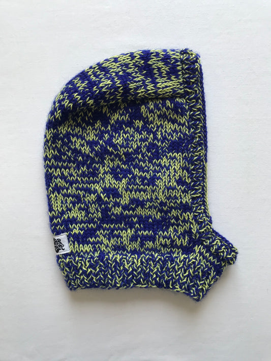 Cagoule bleu nuit et vert anis