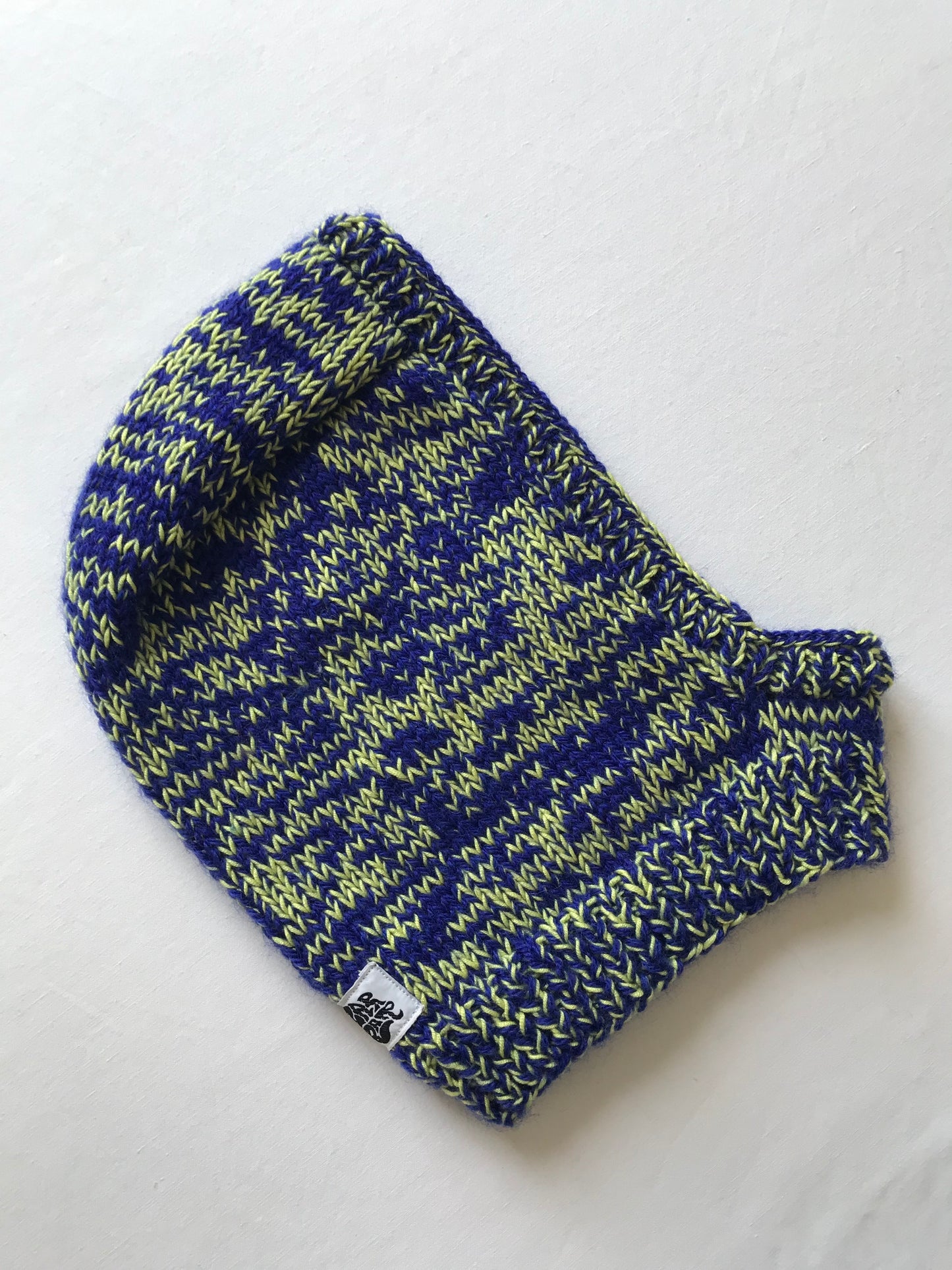 Cagoule bleu nuit et vert anis