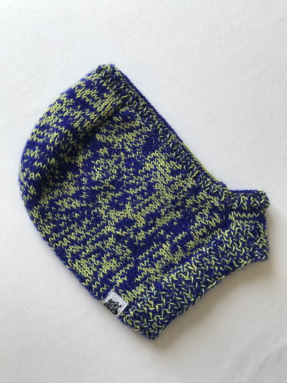 Cagoule bleu nuit et vert anis