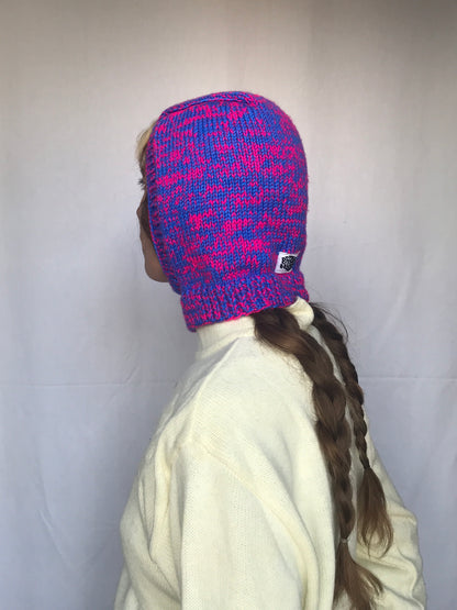 Cagoule bleu et rose fluo