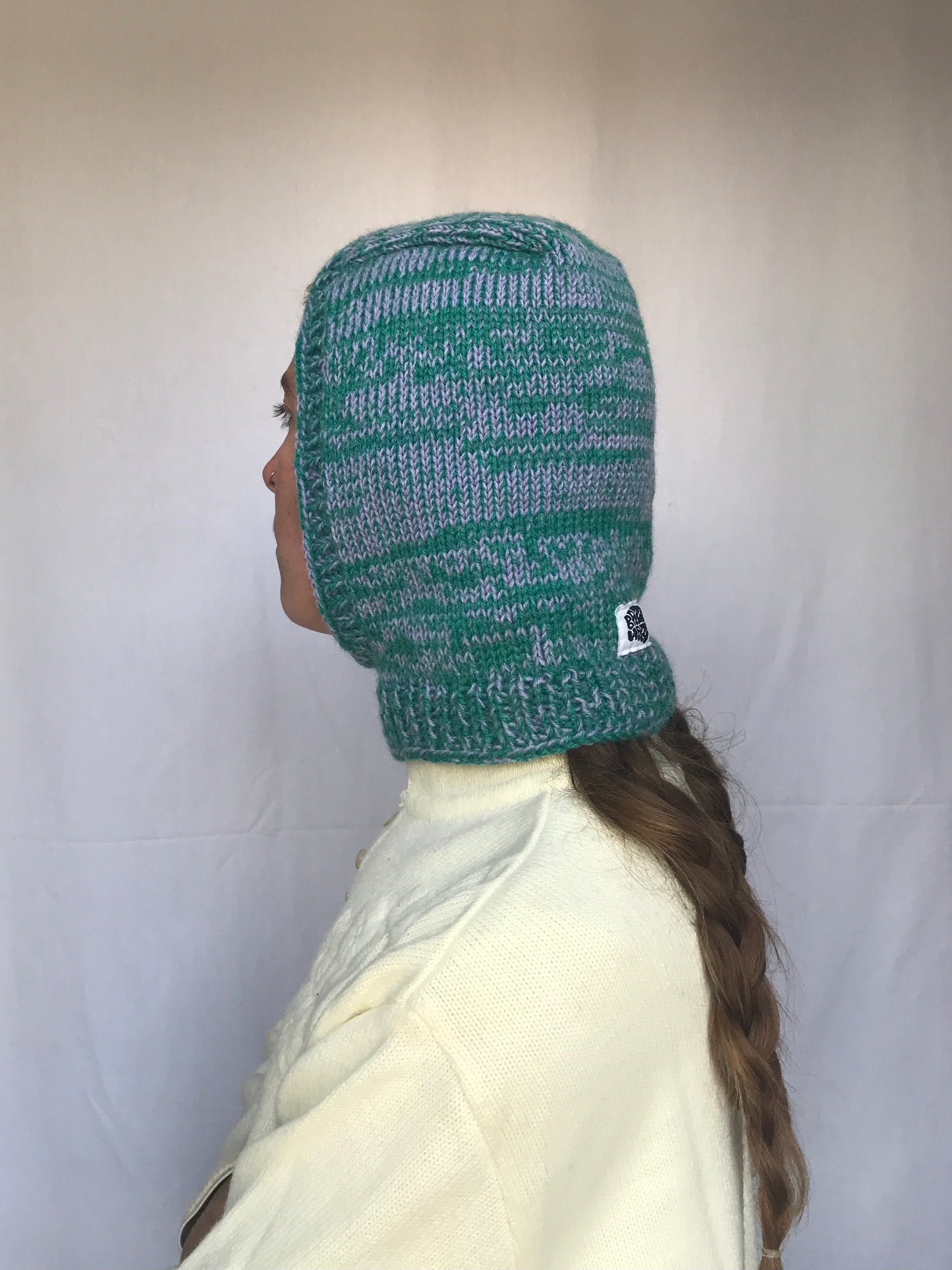 Cagoule vert d'eau et lila