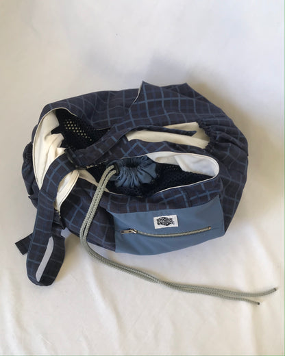 Crossbody Bag à carreaux bleu marine